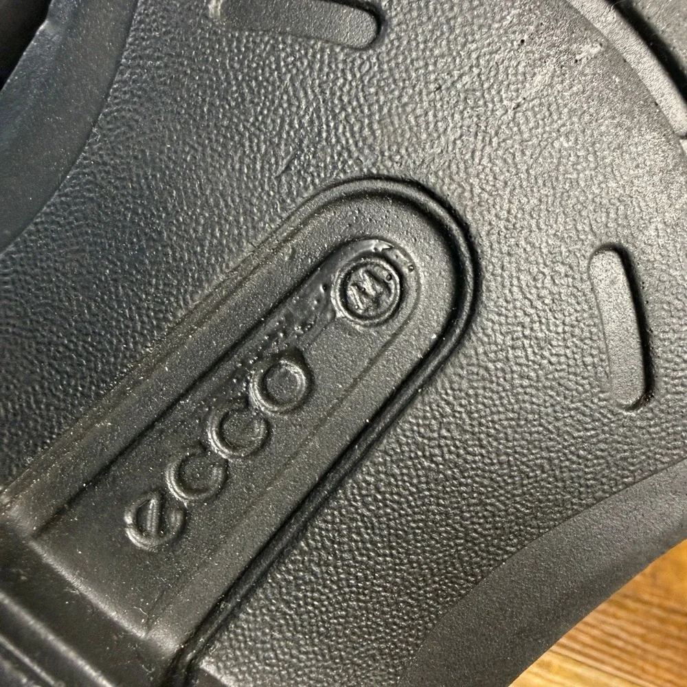 ECCO Helsinki Black Leather Plain Toe Oxford Shoes Mens EU 41 US 7-7.5